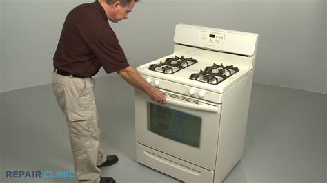 frigidaire gas range oven door removal